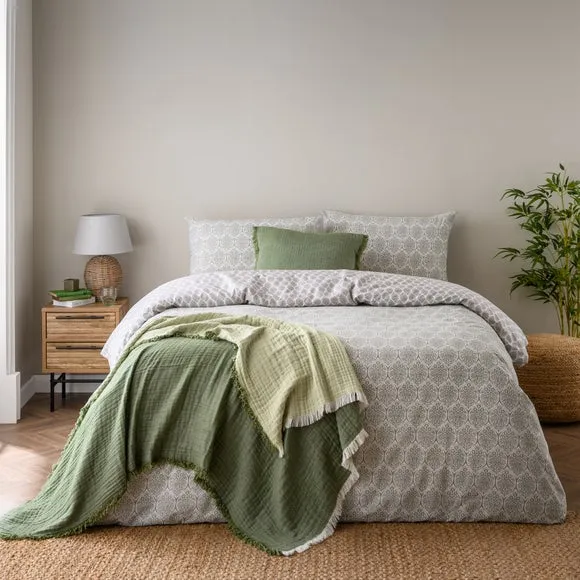 Reversible Muslin Cotton Throw Blanket 3