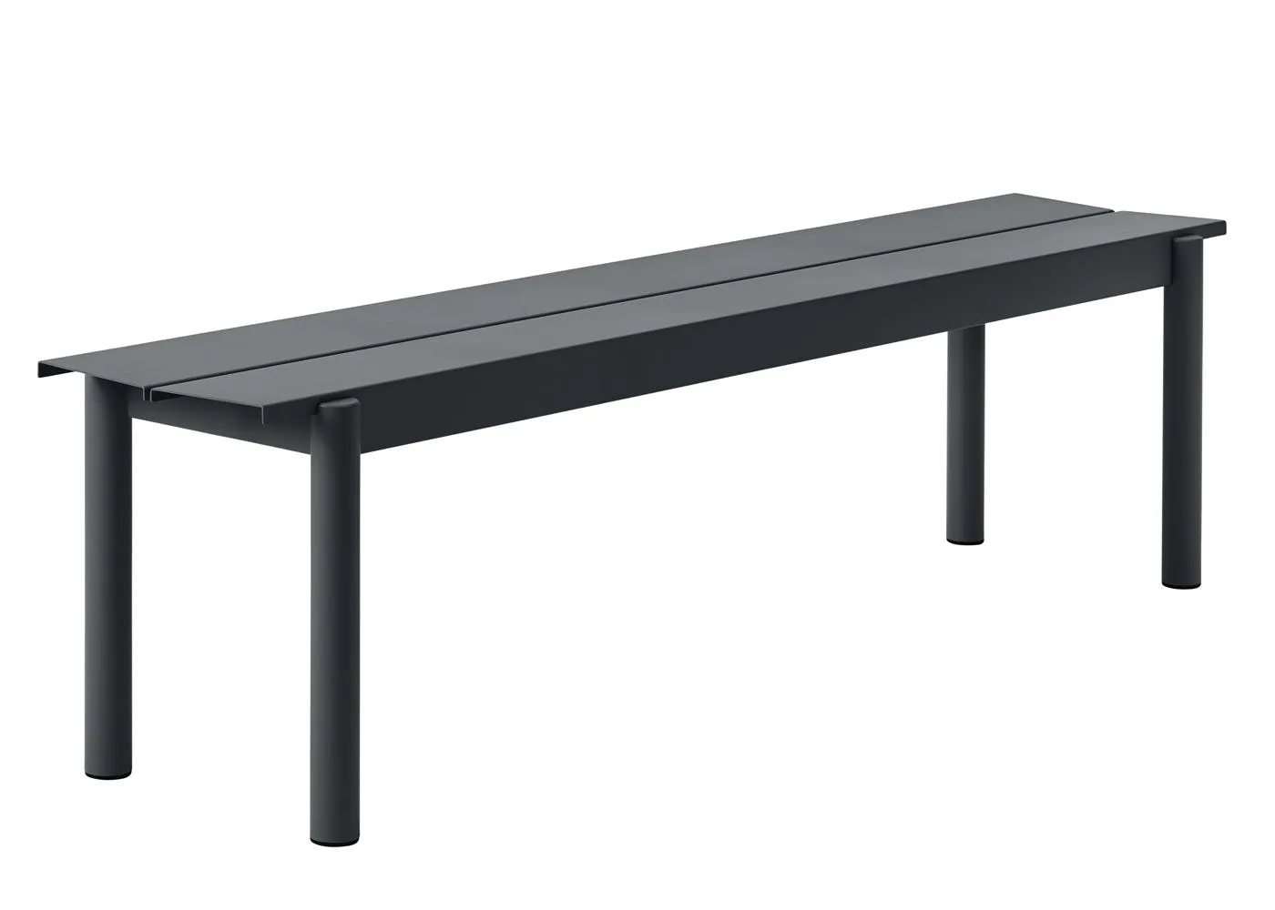 Muuto Linear Outdoor Steel Bench Large Black 1