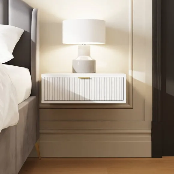 Leoni Set of 2 Floating 1 Drawer Bedside Tables