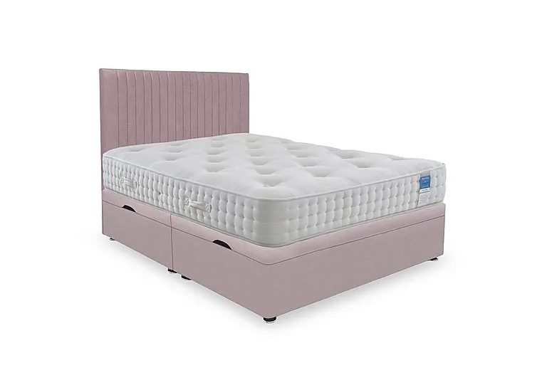 Ortho 2000 Manual Side Ottoman Divan Set - King Size - Plush Lilac