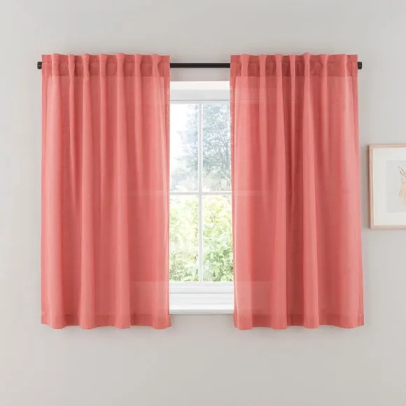 Touch of Linen Unlined Tab Top Curtains 6