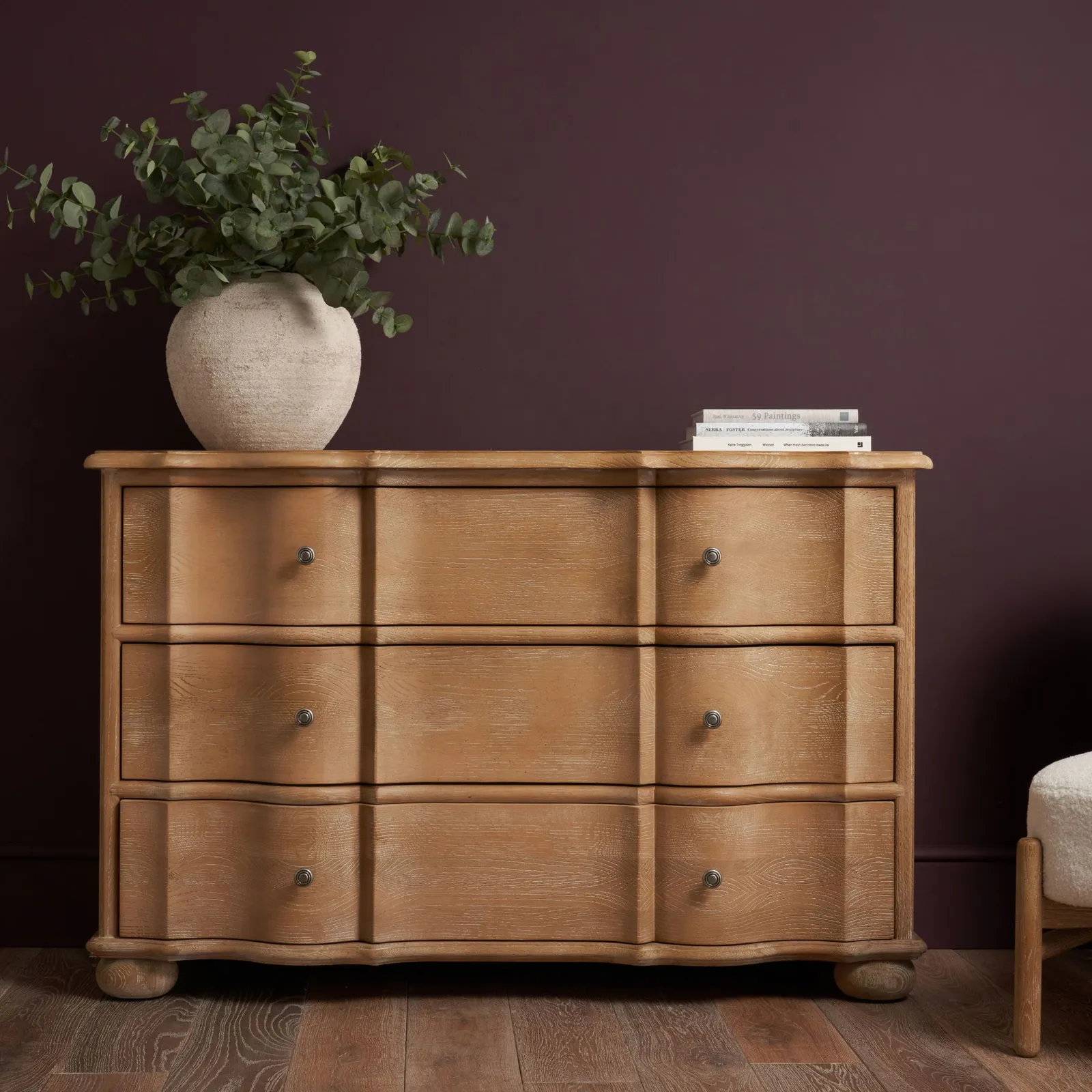 Emporium Grande 3 Drawer Chest, Weathered Oak