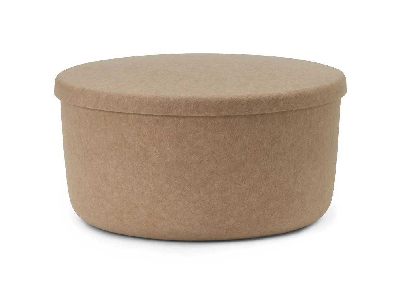 Normann Copenhagen Hide Storage Pouf Large in Sand 1