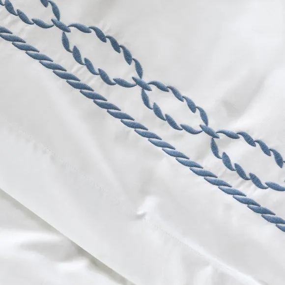 Dorma Coastal Embroidery 100% Cotton Duvet Cover & Pillowcase Set 3