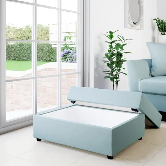Rectangle Opulent Velvet Storage Footstool 2