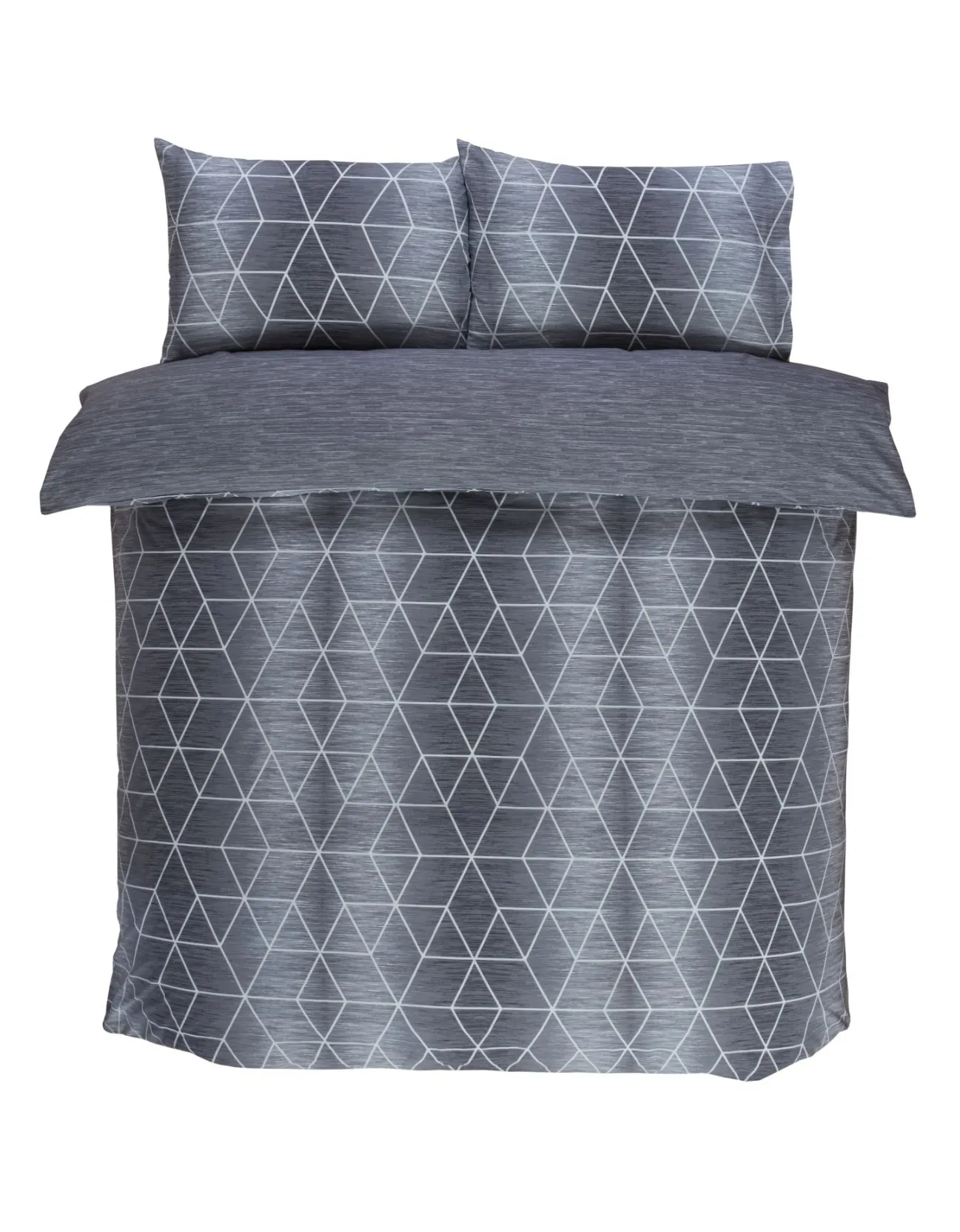 Rapport Home Calvin Polycotton Duvet Cover Set With Pillowcase in Grey 2