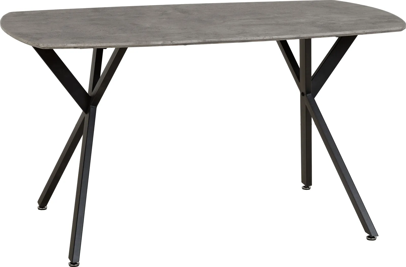 Seconique Athens Concrete Effect Rectangular Dining Set with Lukas Chairs in Grey 4
