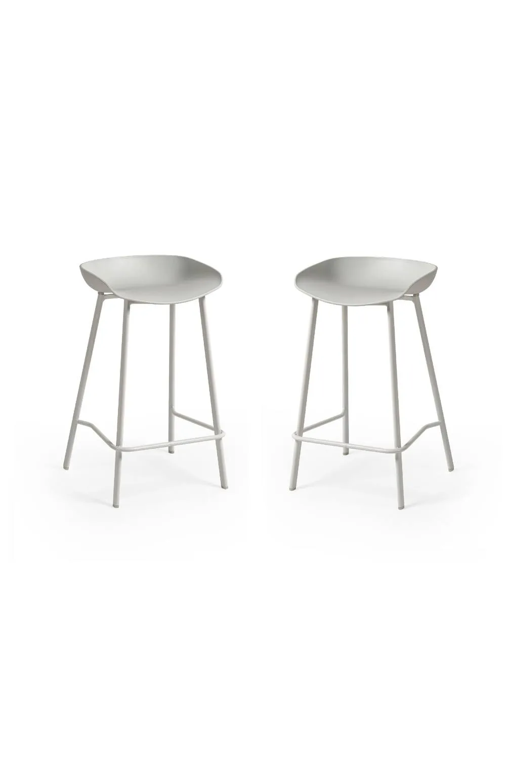Julian Bowen Renzo Plastic Bar Stool (Set of 2) in Grey 3