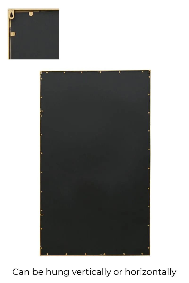 MirrorOutlet Gold Modern Wall & Leaner Mirror 79" X 47" (200 x 120CM) 5