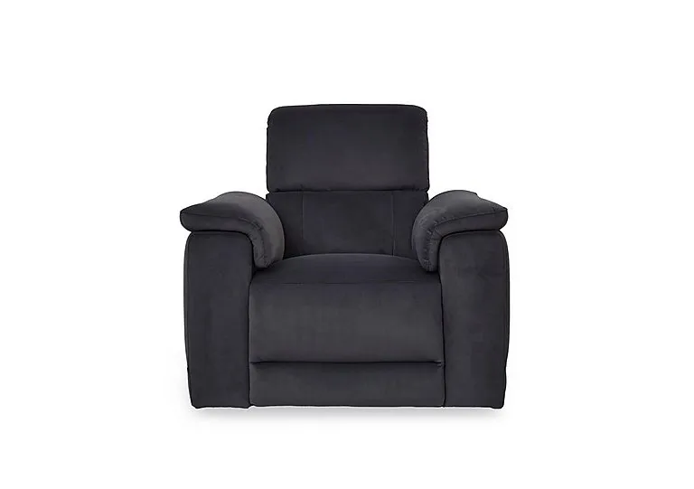 Genius Fabric Power Recliner Chair with Power Headrest - Iron Grey