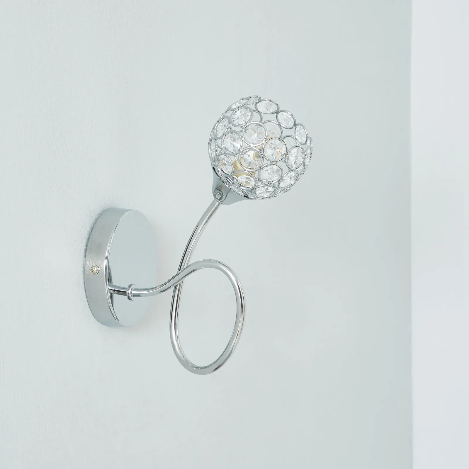 Portia Acrylic Beaded Wall Light Chrome
