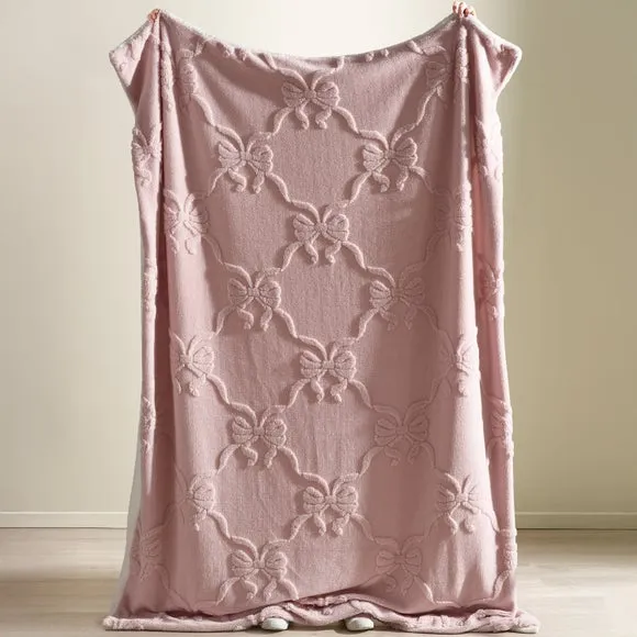 Carved Bow Throw Blanket 130cm x 170cm 2
