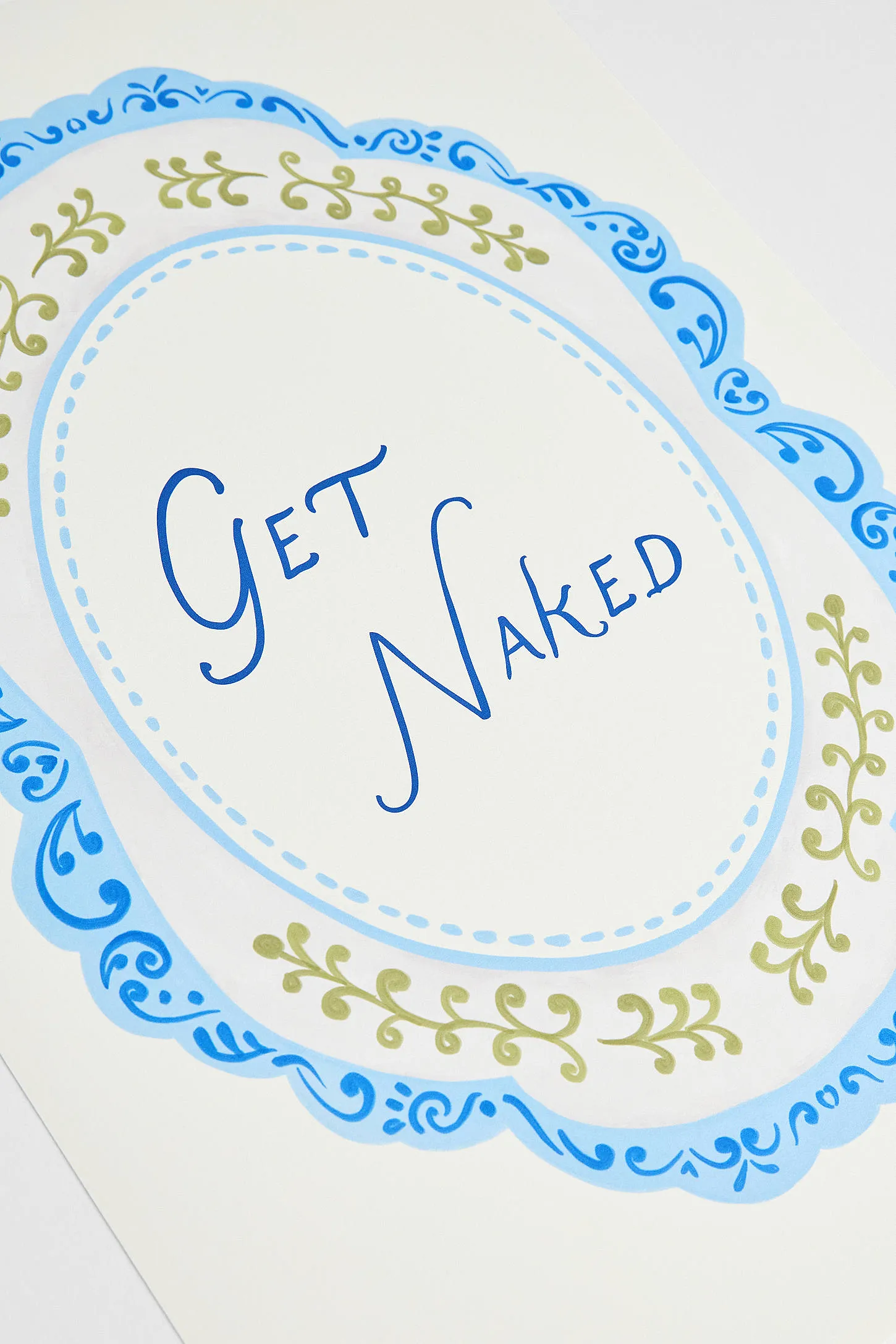 Get Naked 30x40cm Wall Art Print - Cream A3 2