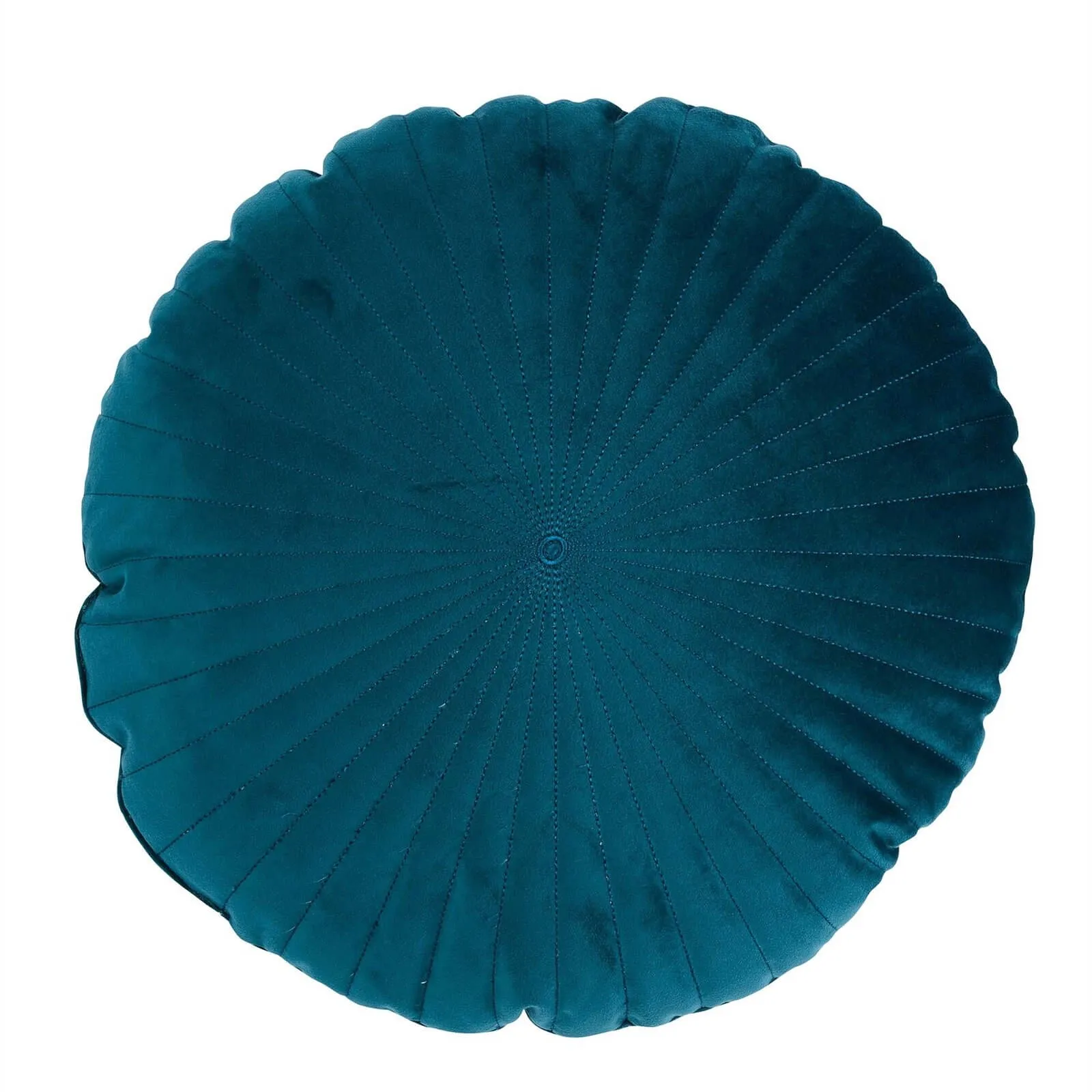 Round Velvet Cushion - Teal - 45cm
