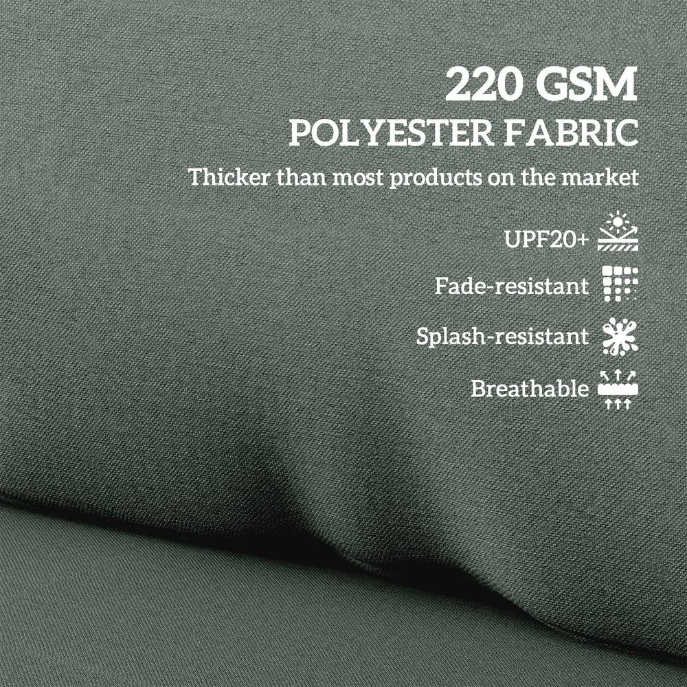 OUTSUNNY 2 Seat Pallet Cushions 20cm Thick Outdoor Seat Pads, Charcoal Grey in Dark Grey 5