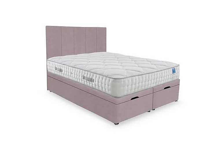 Memory Luxe End Lift Ottoman Divan Set - King Size - Plush Lilac