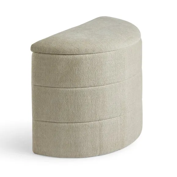 Chenille Half Moon Ottoman 4