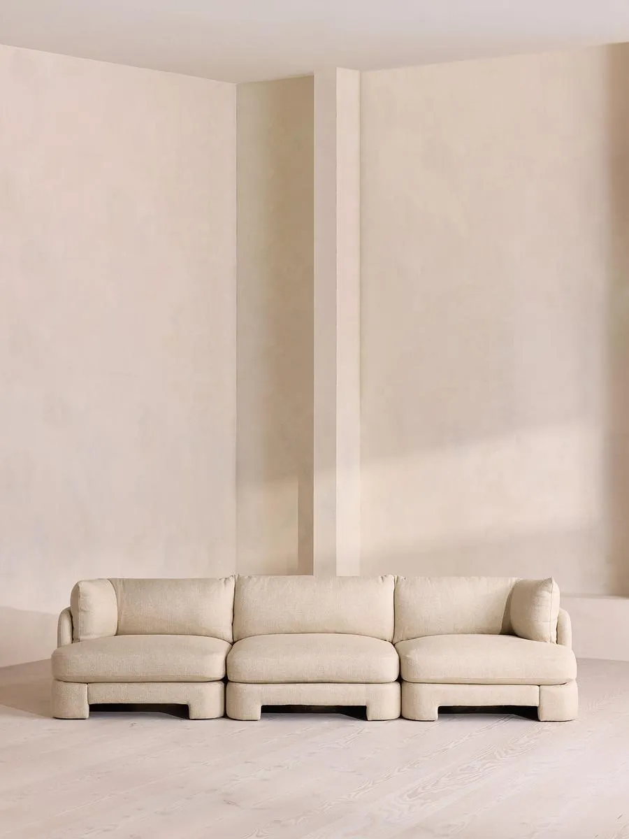 Odell Modular Sofa, Four Seater, Textured Linen