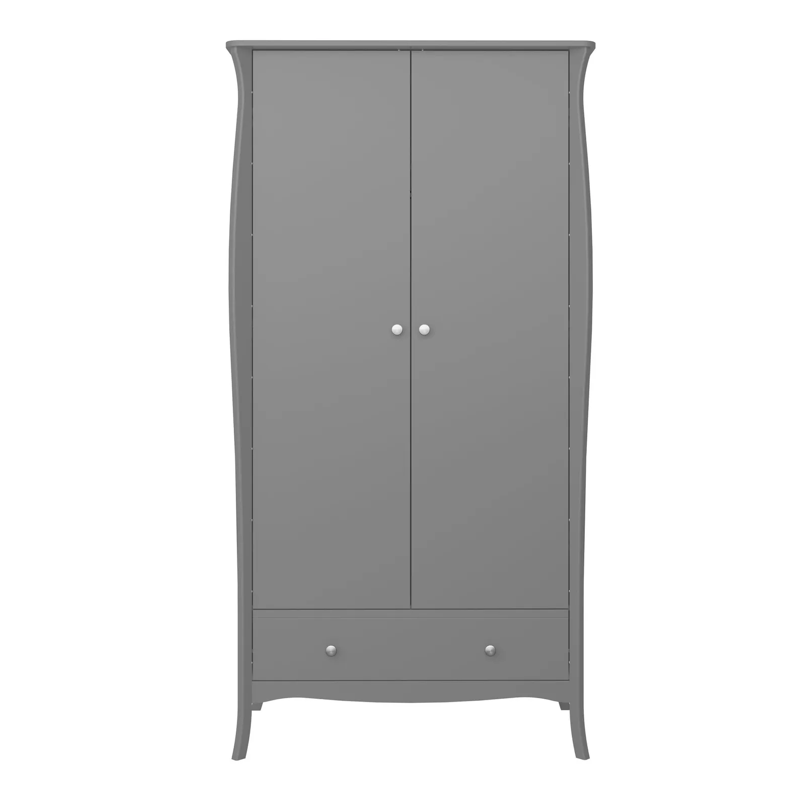 Baroque 2 Door Wardrobe Grey