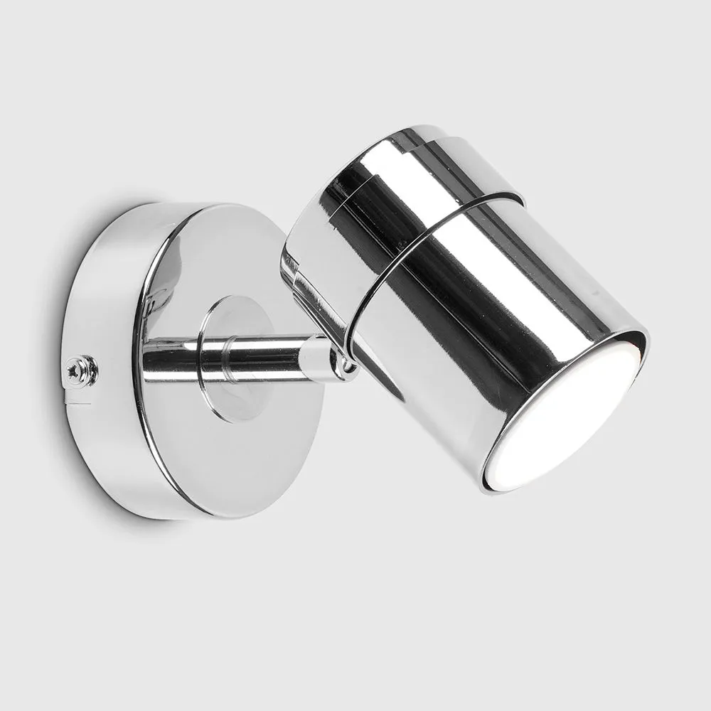 ValueLights Rosie Single Silver Indoor Wall Spotlight 3
