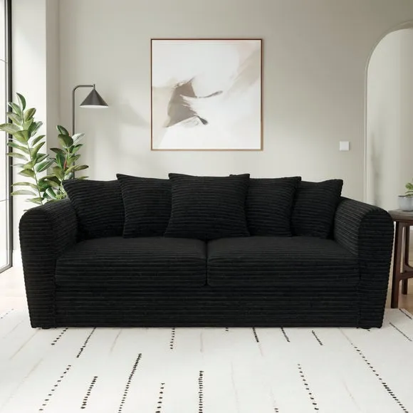 Blake Horizontal Jumbo Cord 3 Seater Sofa