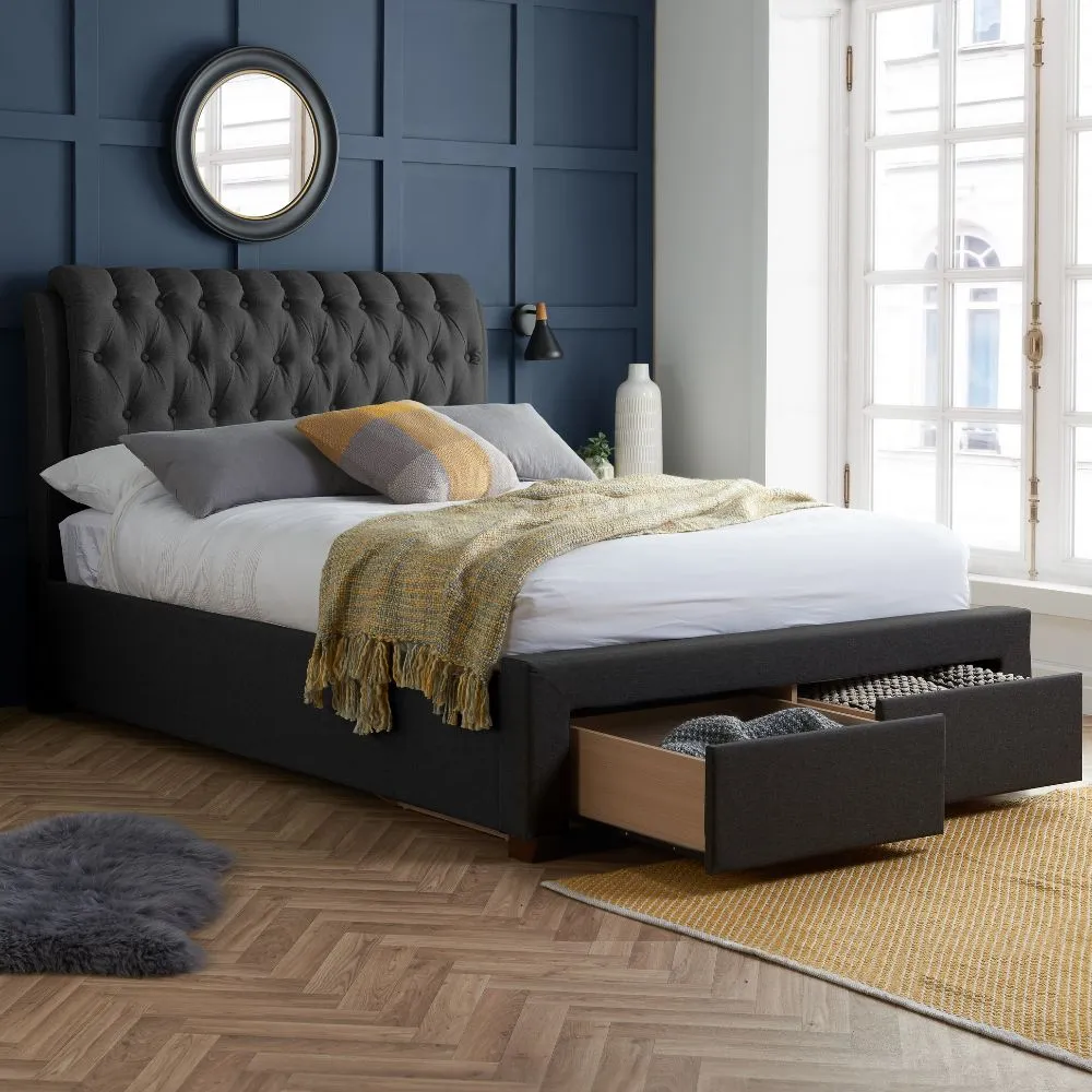 Birlea Valentino Bed in Charcoal 2