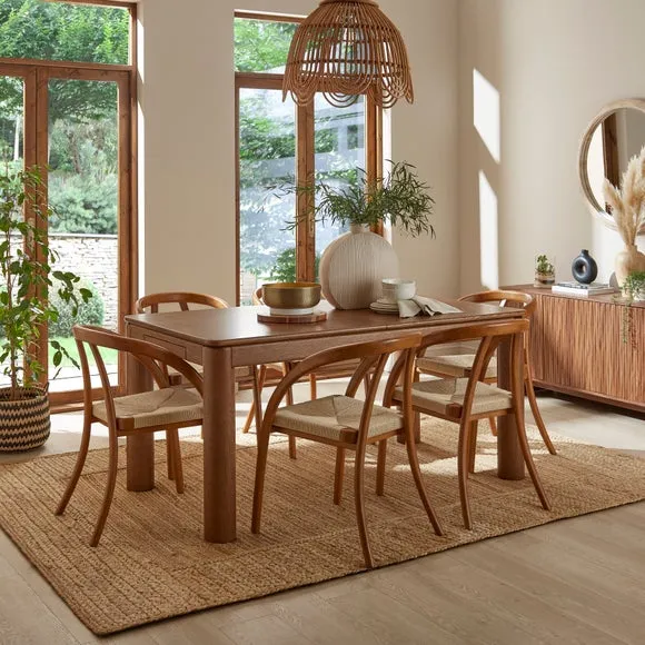 Reeva Extendable 6 to 8 Seater Rectangular Dining Table