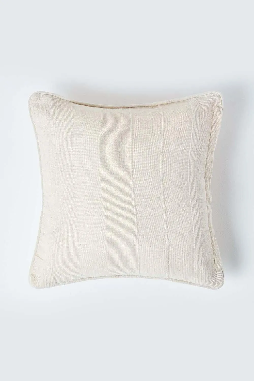 Homescapes Cotton Rajput Ribbed Cushion Cover in Natural 1