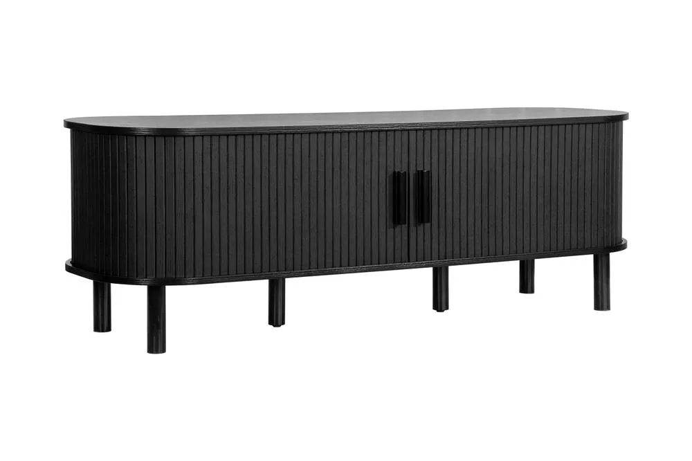 Birlea Axel Fluted Small TV Unit in Black 6