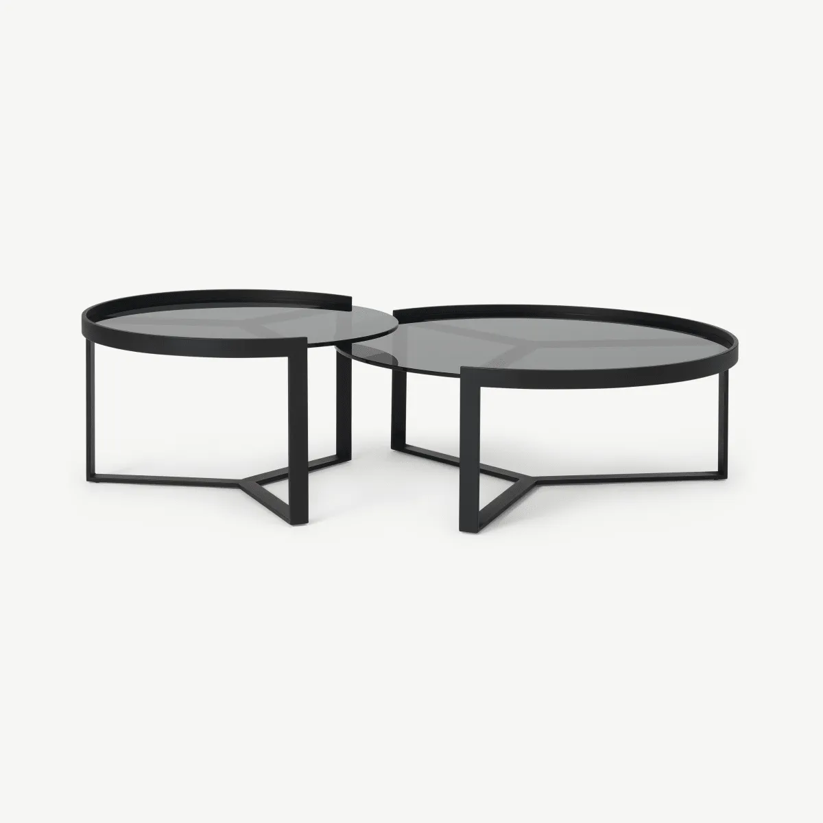 Aula Nesting Coffee Table, Black & Grey
