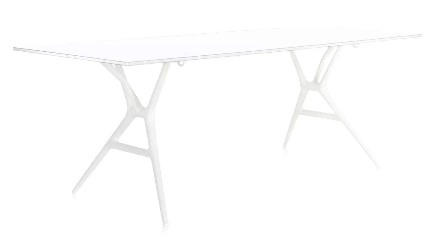 Kartell Small Spoon Desk White Top/White Legs