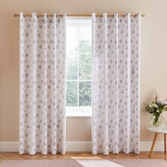 Hailey Ditsy Blackout Eyelet Curtains 5