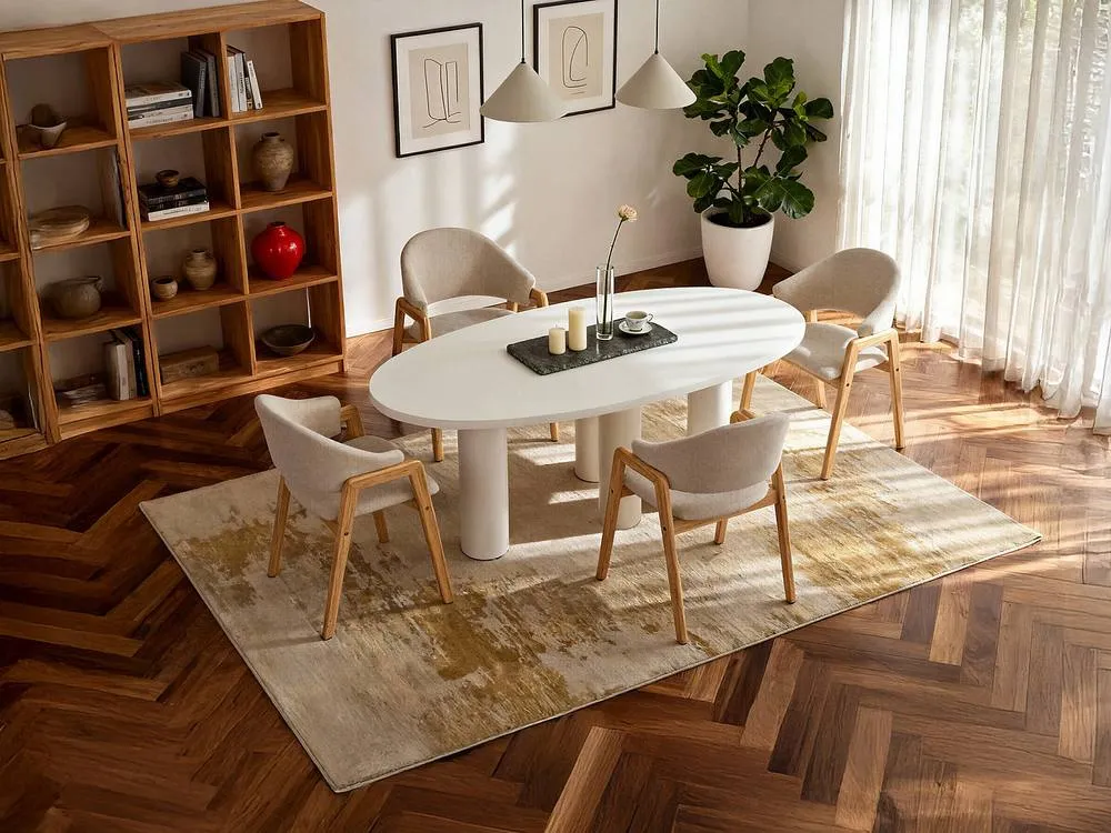 Vente-unique 8-Seater MDF Dining Table - Beige - FALYN 3