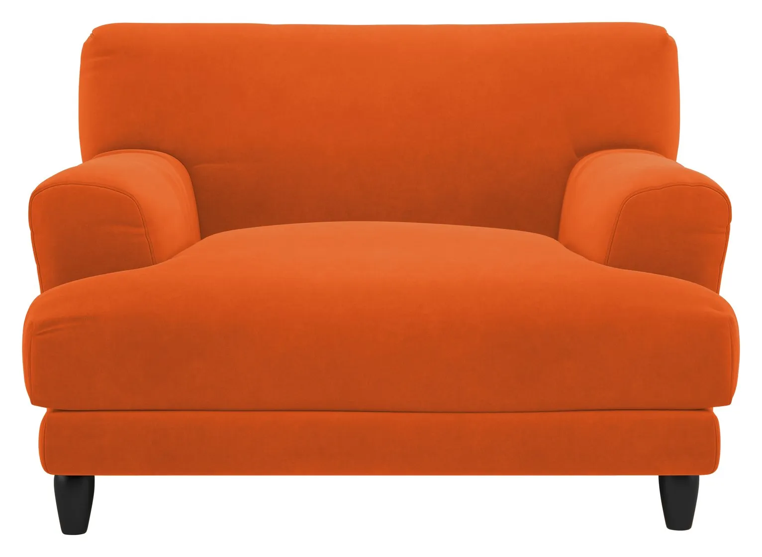 Habitat Askem Velvet Cuddle Chair - Orange