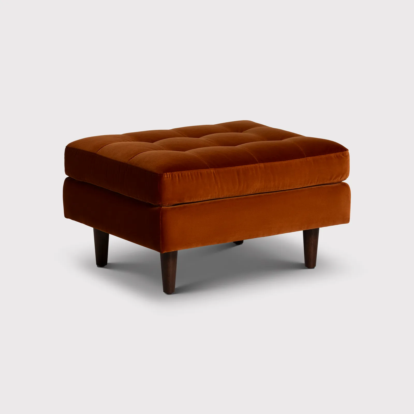 Hemingway Ottoman, Orange Velvet | Barker & Stonehouse 1