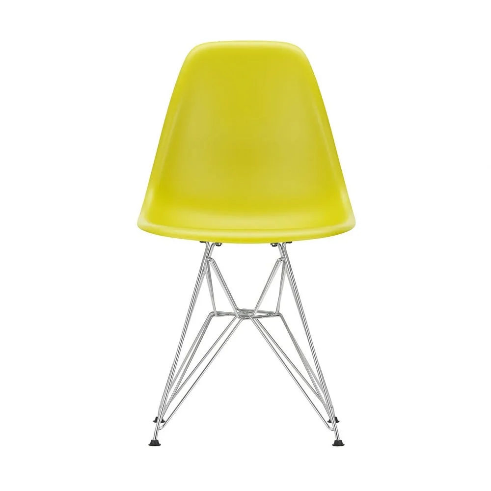 Vitra Eames DSR Chair New Height Mustard Chrome Legs 2
