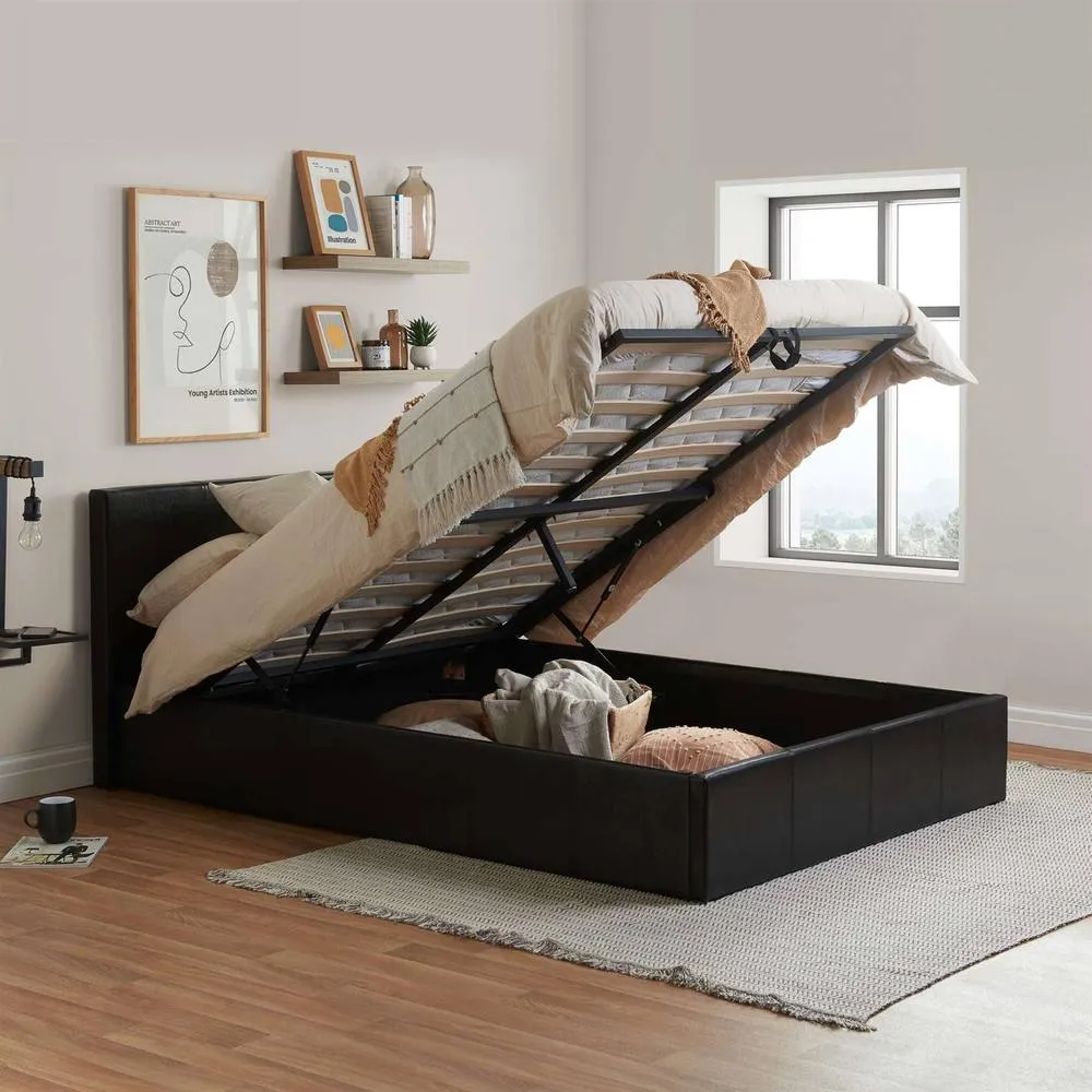 Birlea Berlin Ottoman Bed Brown Faux Leather 2