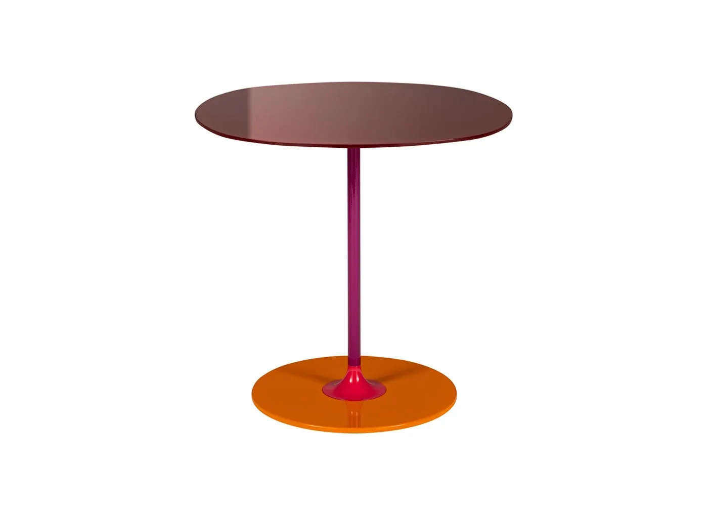 Kartell Thierry Table Medium Burgundy 1