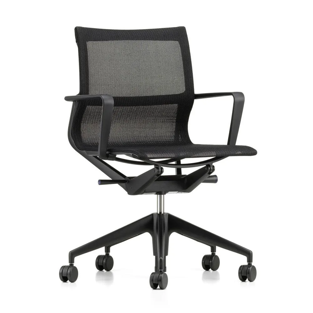 Vitra Physix Swivel Armchair Black Pearl Deep Black Frame 3