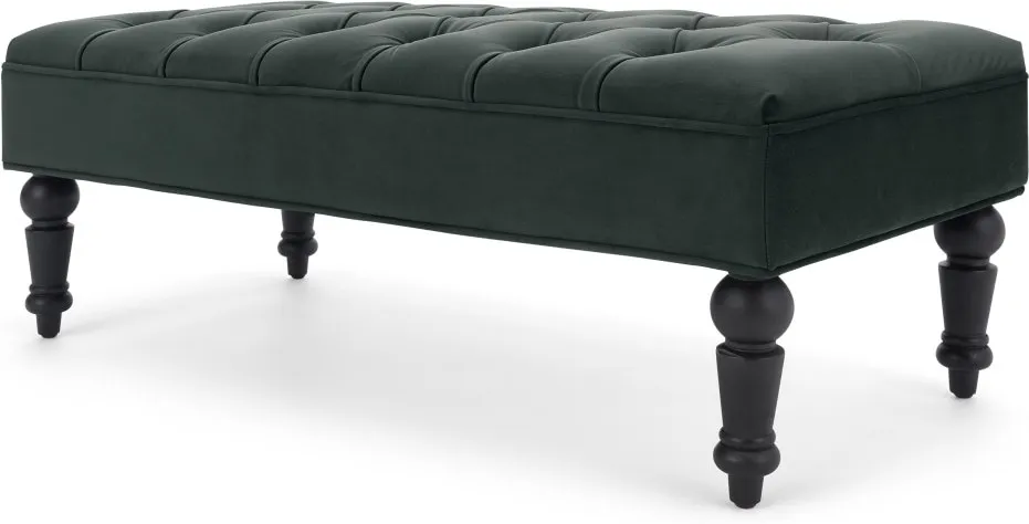 Bouji Ottoman, Midnight Grey Velvet