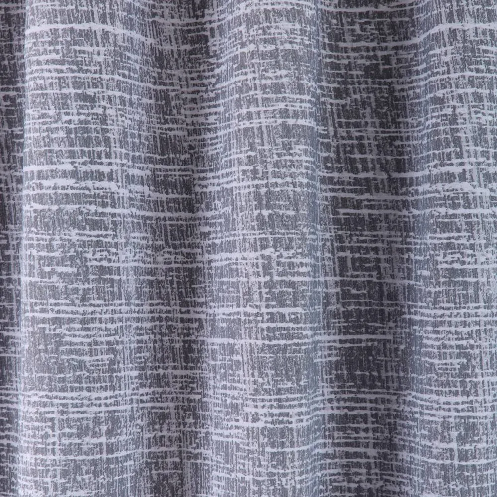 Portfolio Home Maine Geometric Abstract Fully Lined Eyelet Curtain Set 2 Panel Pair in Grey 2