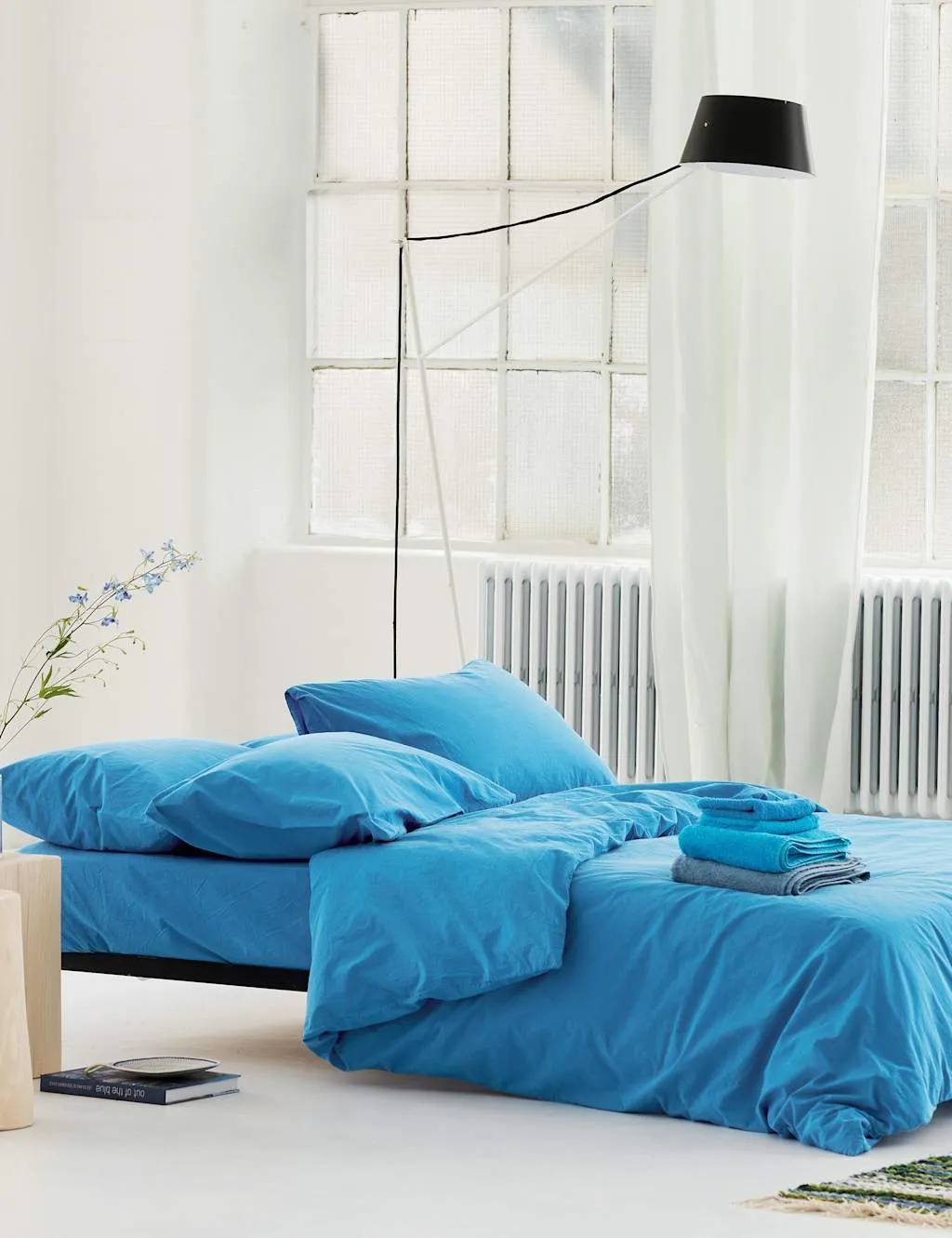 Designers Guild Pure Cotton Loweswater Bedding Set Blue
