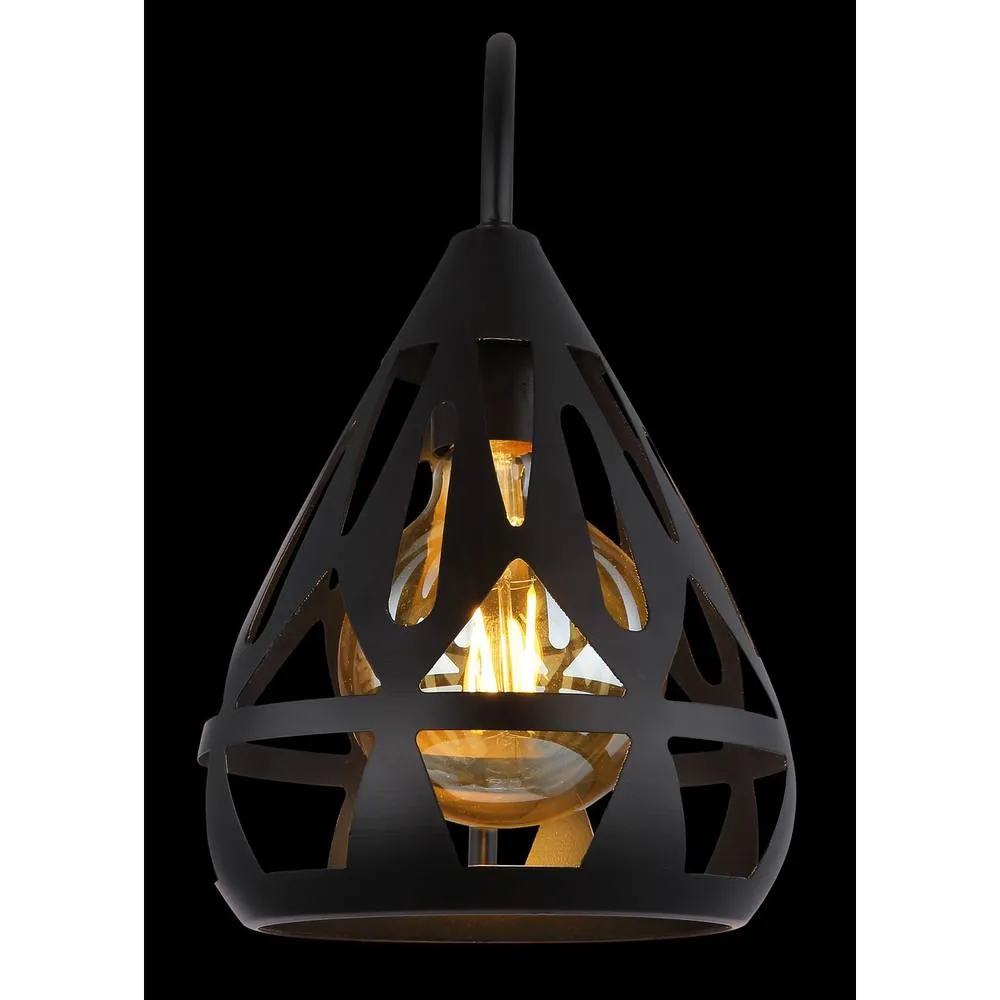 Netlighting Hassan Dome Wall Lamp Matt Black 1x E27 5