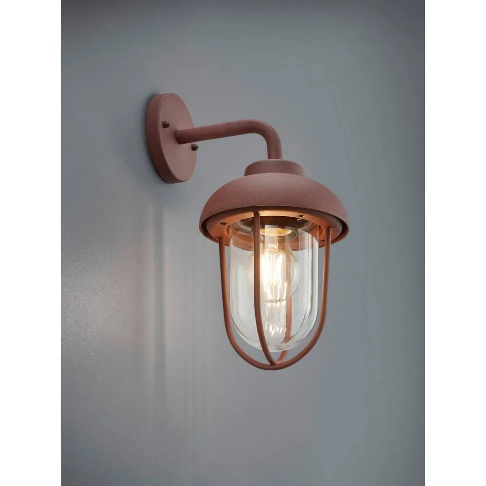 Netlighting Duero Vintage Outdoor Wall Lantern Rusty IP44 UK Stock in Brown 2