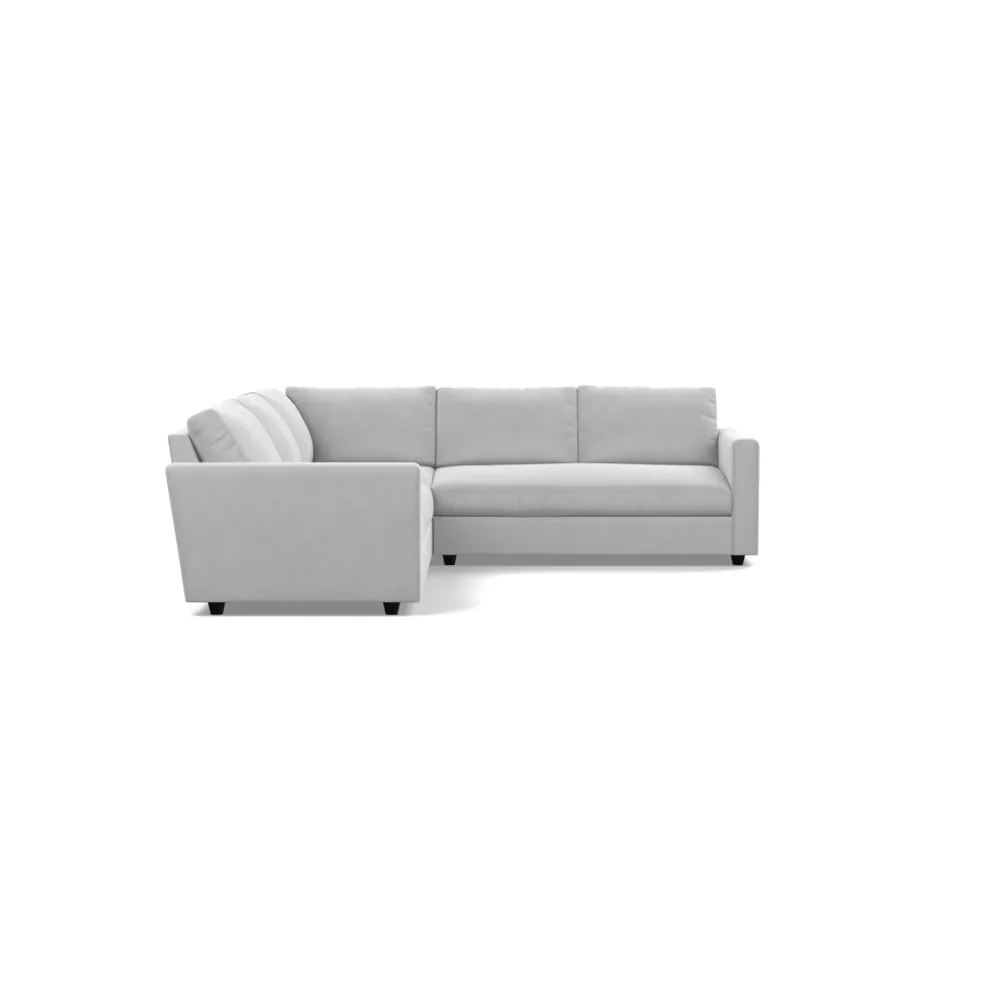 Heal's Nimbus II Large Corner Sofa Velvet Platinum