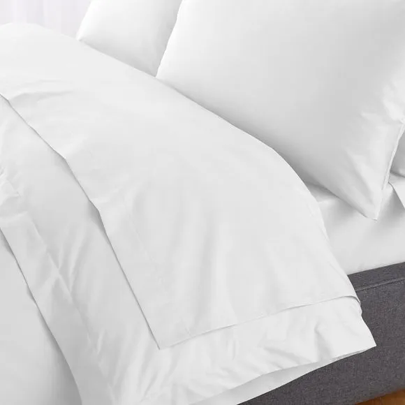 Hotel 230 Thread Count Crisp Cotton Percale Flat Sheet