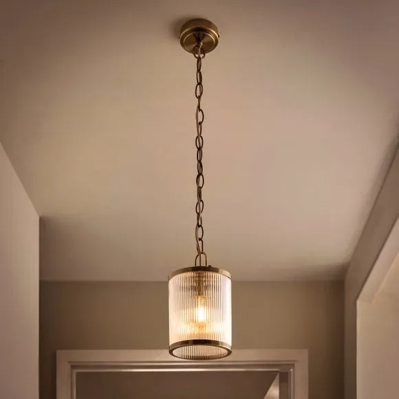 Alyn Ribbed Adjustable Pendant Light 2