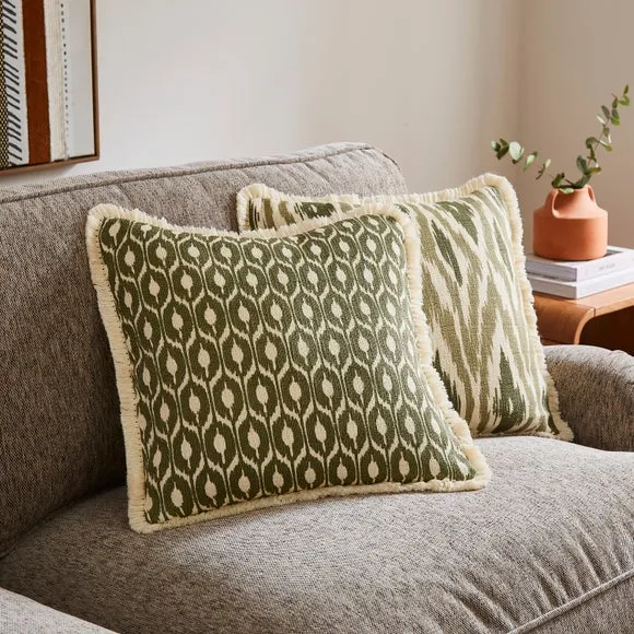 Pack of 2 Remade Global Square Cushions 1