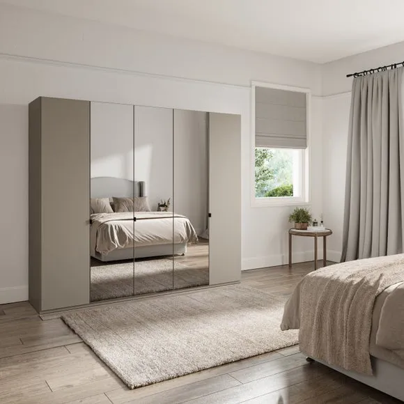 Wiemann Kahla 5 Door Mirrored Wardrobe 1