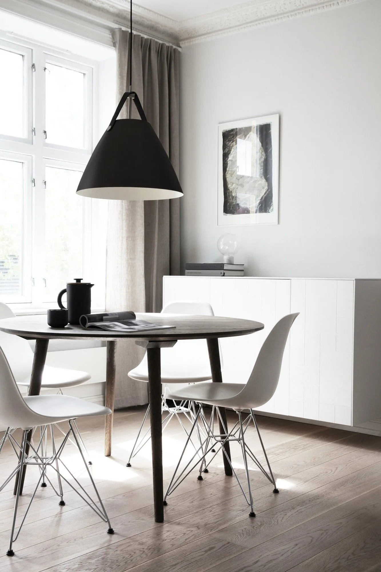 Nordlux Strap Pendant Light Black Metal Dining Room E27 Mains 36cm 4